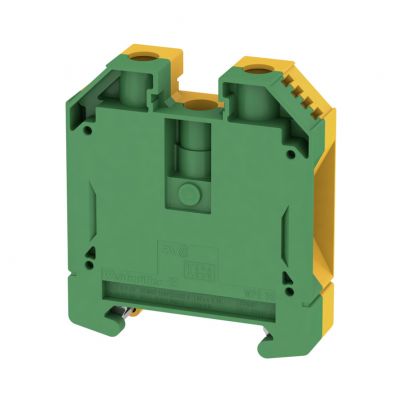 WEIDMULLER WPE 35 Zacisk PE, złącze śrubowe, 35 mm², 800 V, liczba przyłączeń: 2, liczba poziomów: 1, zielony / żółty 1010500000 /25szt./ (1010500000)